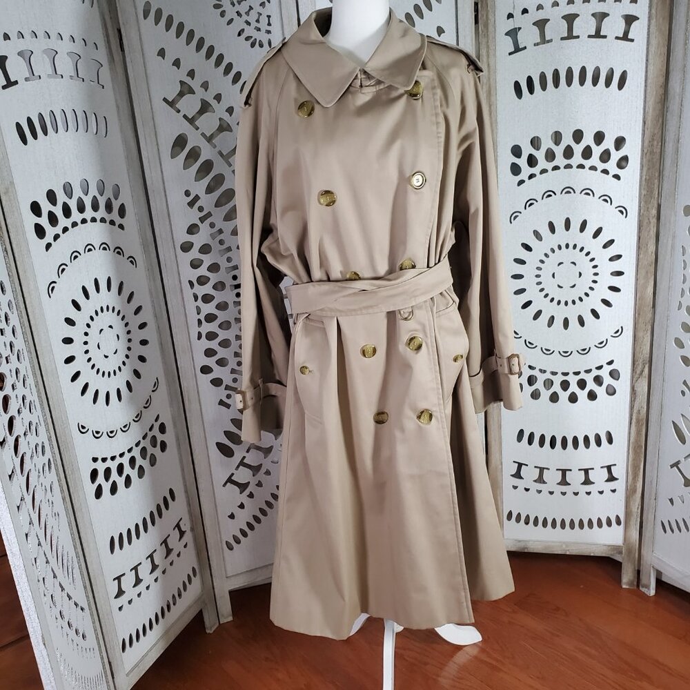Vintage Burberry Trench Coat Removable Liner Wool, Classic, Timeless - Picture 16 of 16